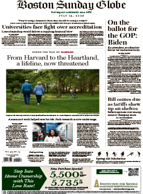 The Boston Sunday Globe 13 July 2025