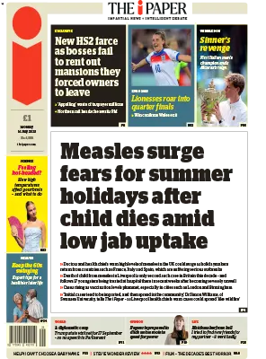 The i Newspaper 14 July 2025
