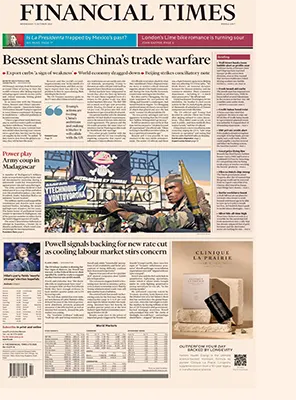 Financial Times Middle East October 15 2025