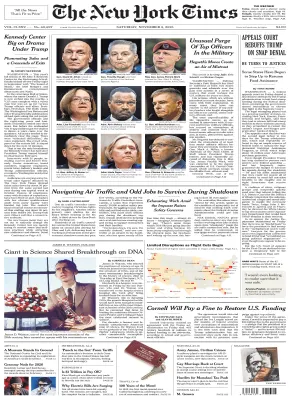 The New York Times 08 November 2025