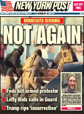 New York Post Sunday January 25 2026