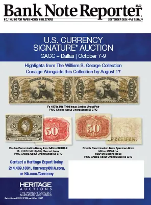 Bank Note Reporter Vol. 74 No 9 September 2026
